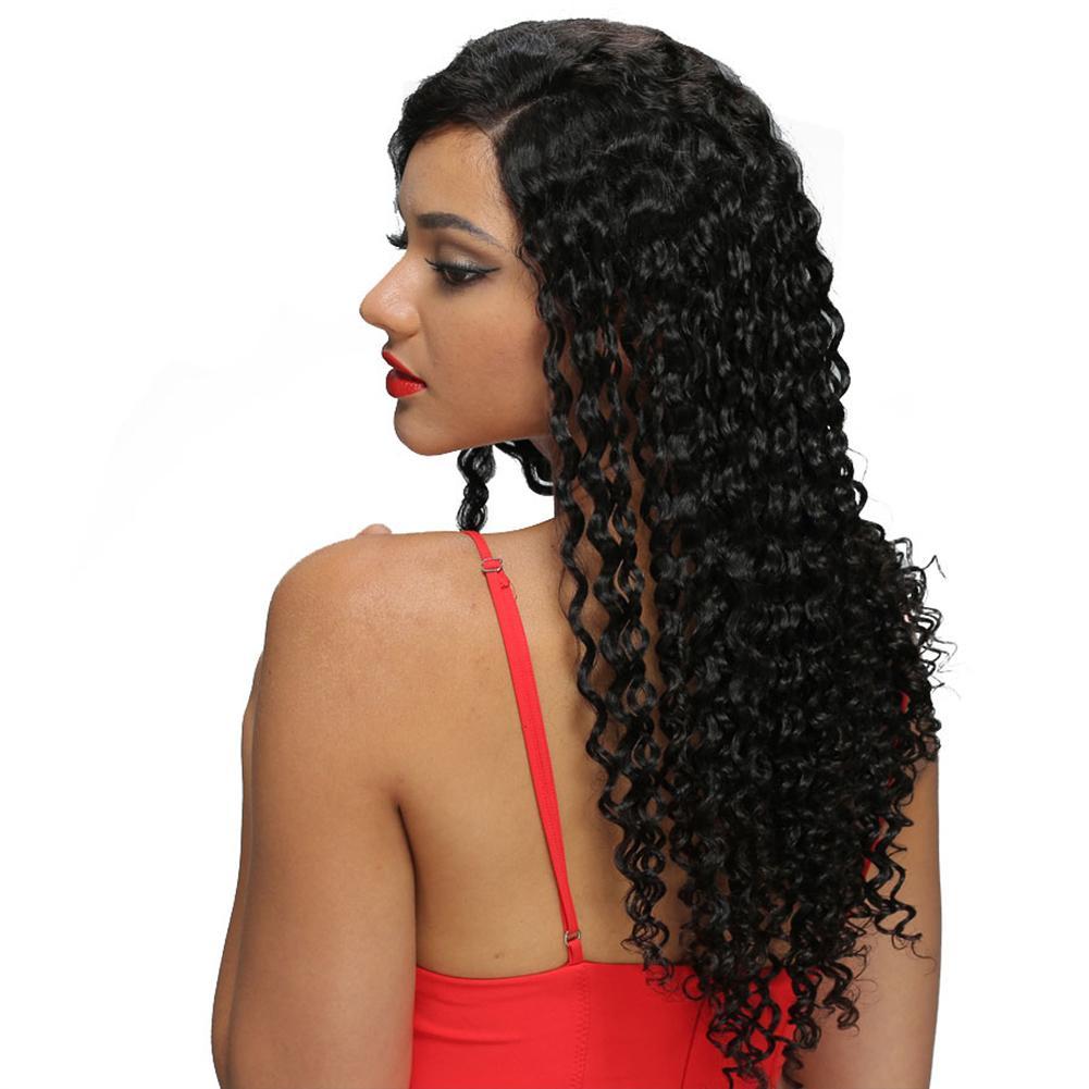 Parksonhair Full Lace Human Hair Wig Deep Curly Natural Color