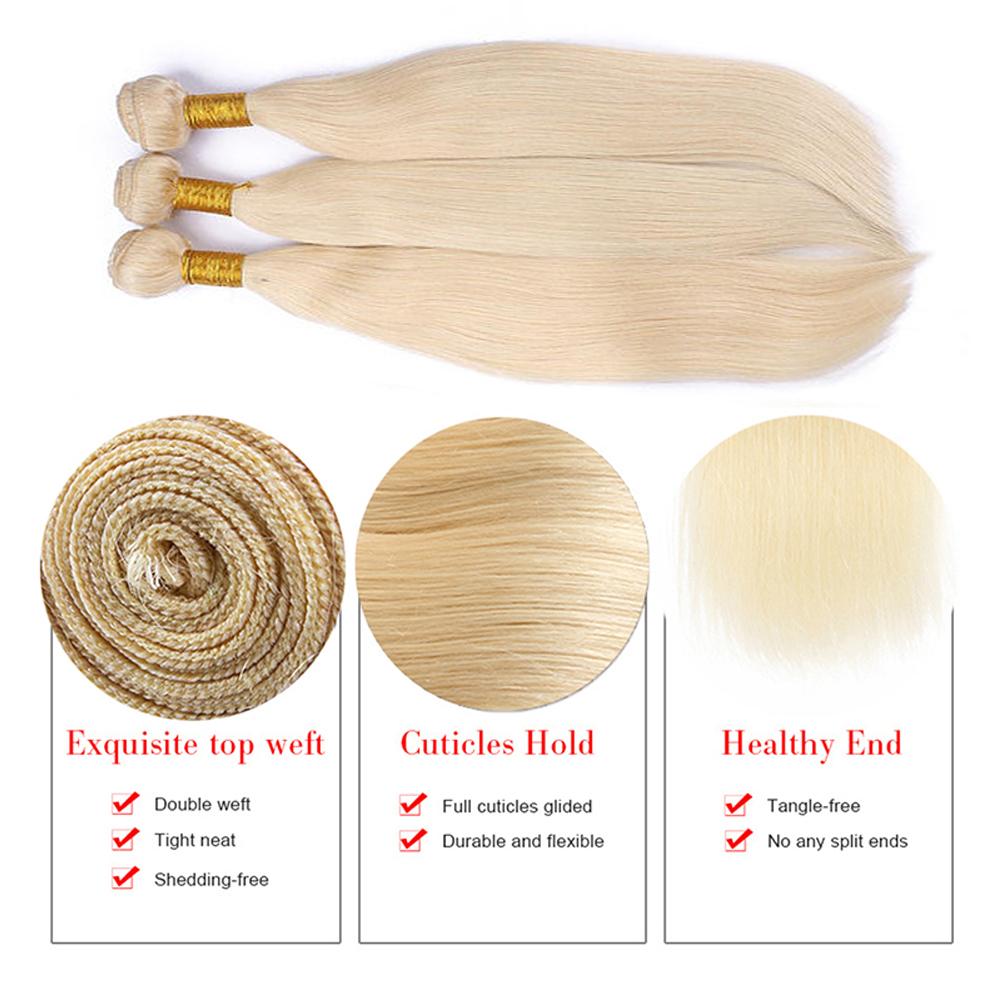 Parksonhair 613 Straight Human Virgin Hair Weave 1Bundles/Pack