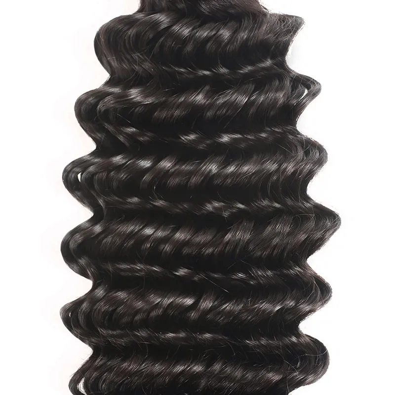 Parksonhair Deep Wave Human Virgin Hair Weave 1Bundles/Pack