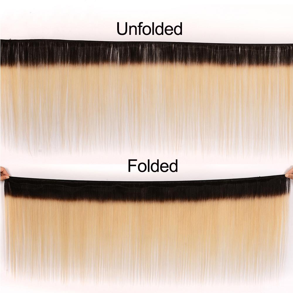 Parksonhair 1B/613 Straight Human Virgin Hair Weave 4 Bundles/Pack