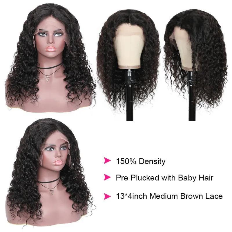 Parksonhair Loose Wave Lace Front Wigs Brazilian Human Hair Natural Color