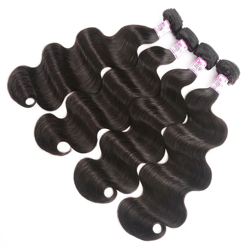 Parksonhair Body Wave Human Virgin Hair Weave 4 Bundles/Pack