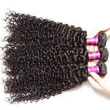 Parksonhair Jerry Curly Human Hair 3 Bundles With 4*4 Lace Closure