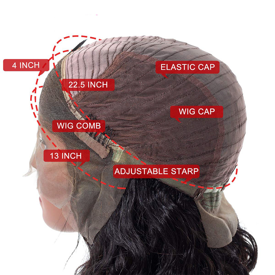 Body Wave Wig Short Wig Brazilian PrePlucked Lace Front Human Wigs 130% Remy Lace Wigs 13x4 Lace Front Human Hair Wigs