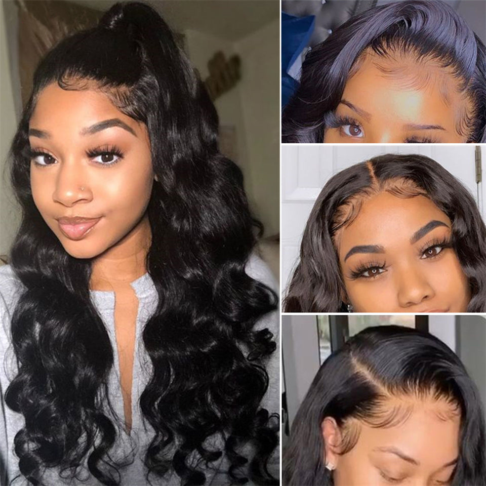 Loose Wave Wig Lace Front Human Hair Wigs Brazilian Human Hair Wigs Remy 360 Lace Frontal Wig Pre-Plucked Closure Wig for Women