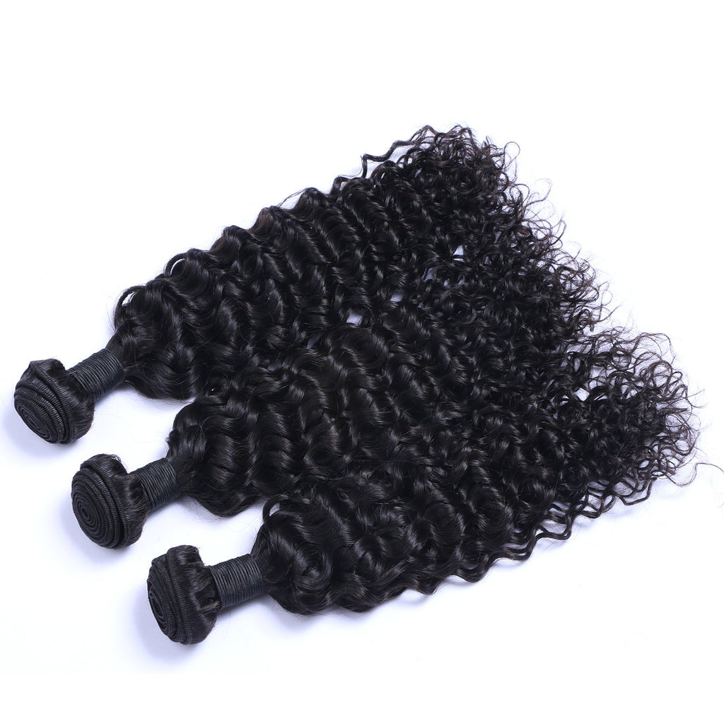 Parksonhair Deep Curly Human Virgin Hair Weave 3Bundles/Pack