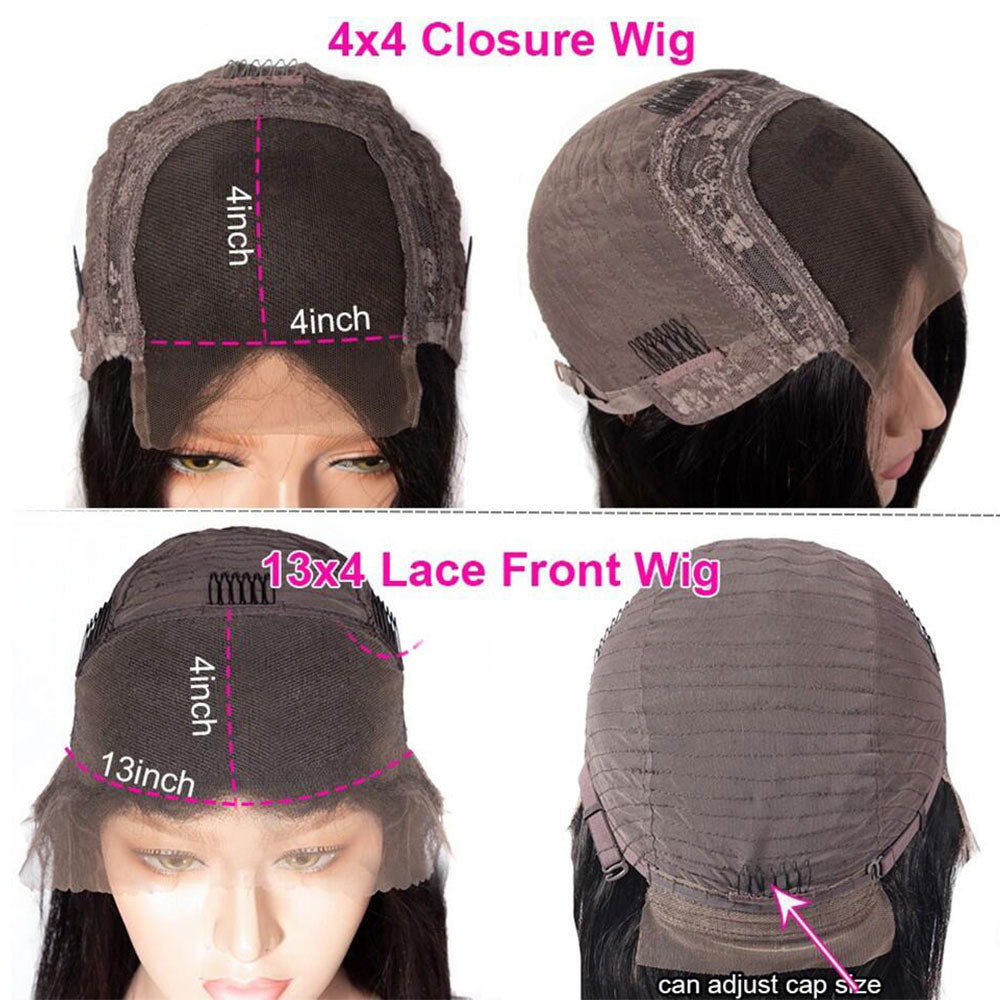 Straight Short Bob Wigs Lace Front Wig Human Hair Lace Closure Bob Wig Pre Plucked Baby Hair For Women Malaysian Remy Lace Frontal Human Hair Wigs