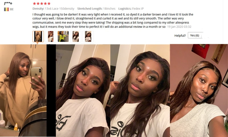 13x6 Lace Front Human Hair Wigs Brazilian Wigs 180% Straight Brown Color Lace Frontal Wigs For Black Women PrePlucked Human Hair