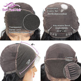 Ombre Lace Front Human Hair Wigs For Black Women 13x4 Straight Short Bob Wigs Blonde Burgundy 99J Brazilian Wig Soft Feel Hair