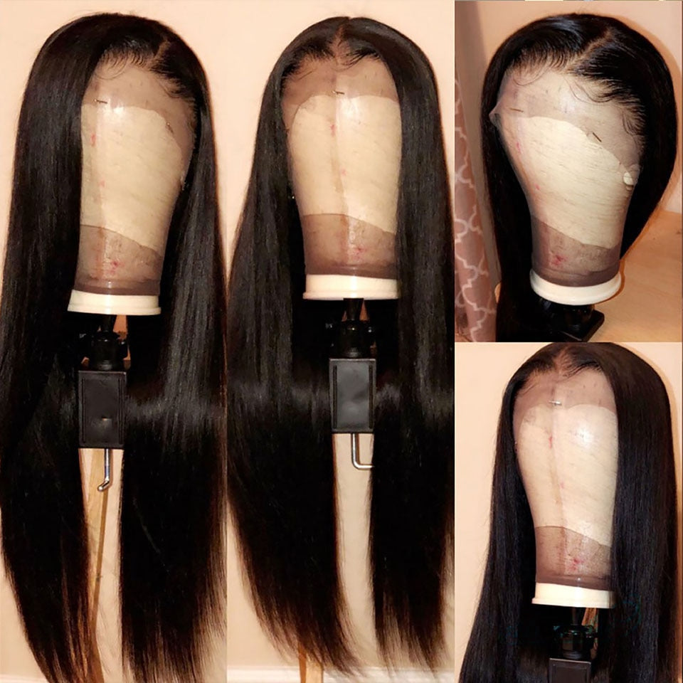 Lace Front Human Hair Wigs Straight 13x4 Pre Plucked 150% Remy Human Hair Wigs Closure Wig Lace Frontal Wigs For Women