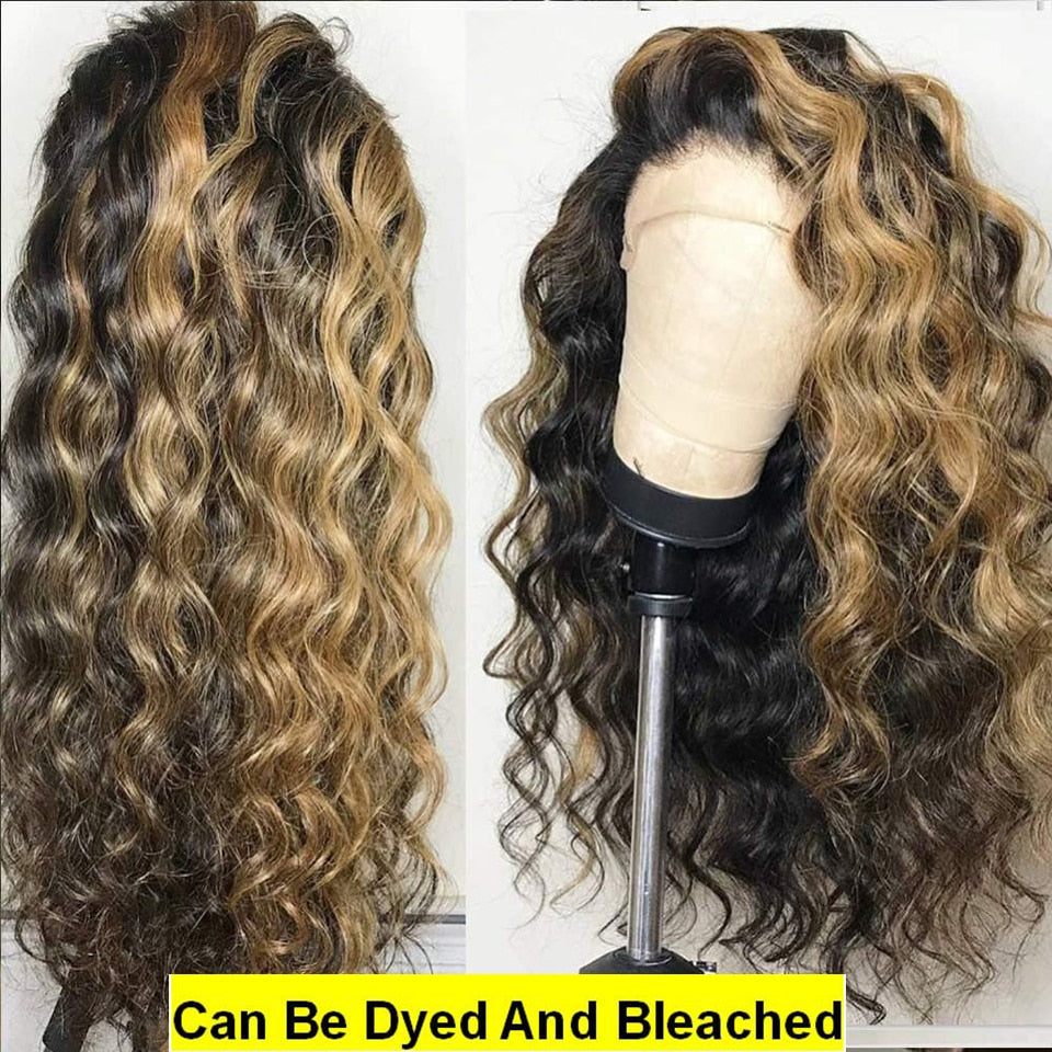 Loose Deep Wave Lace Front Wig For Black Women 180% 4x4 Lace Closure Wig  Human Hair Wigs Brazilian Transparent Lace Wigs