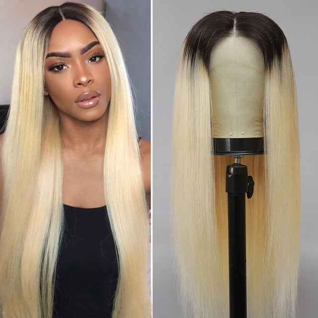 613 Blonde Lace Front Human Hair Wigs For Women Brazilian Straight Pre Plucked Lace Wig 13x4 Lace Frontal Wigs Human Hair 150% Density