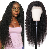 Parksonhair Deep Wave Lace Front Wigs Human Hair Wig Natural Color for Black Women Glueless Pre Plucked with Baby Hair