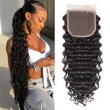 Parksonhair Deep Wave Human Hair 4x4 Lace Closure