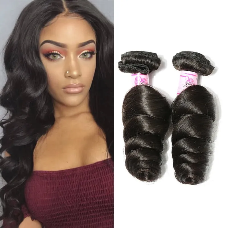 Parksonhair Loose Wave Human Virgin Hair Weave 4 Bundles/Pack