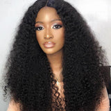 Parksonhair Kinky Curly Human Hair 4 Bundles With 13*4 Lace Frontal