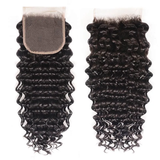 Parksonhair Deep Wave Human Hair 4x4 Lace Closure