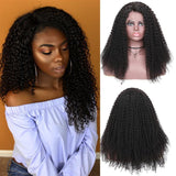 Parksonhair Kinky Curly Full Lace Human Hair Wig Natural Color