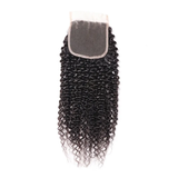 Parksonhair Kinky Curly Human Hair 4x4 Lace Closure