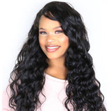 Parksonhair Natural Wave Human Hair 3 Bundles With 13*4 Lace Frontal