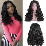 Parksonhair Loose Wave Full Lace Human Hair Wig Natural Color