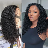 Brazilian 13x4 Lace Front Human Hair Wigs Pre Plucked With Baby Hair Deep Wave 150% Short  Water Curly Bob Wigs For Women