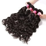 Parksonhair Natural Wave Human Hair 4 Bundles With 4*4 Lace Closure