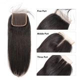 Parksonhair Straight Human Hair 5x5 Lace Closure