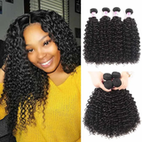 Parksonhair Jerry Curly Human Virgin Hair Weave 4 Bundles/Pack