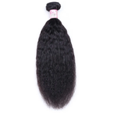 Parksonhair Kinky Straight Human Virgin Hair Weave 1Bundles/Pack