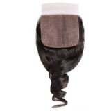 Parksonhair Loose Wave Human Hair 3 Bundles With 4*4 Lace Closure