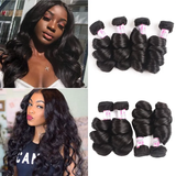 Parksonhair Loose Wave Human Virgin Hair Weave 4 Bundles/Pack