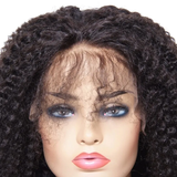 Parksonhair Kinky Curly Lace Front Wigs Brazilian Human Hair Natural Color