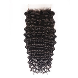 Parksonhair Deep Wave Human Hair 4x4 Lace Closure