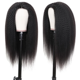 Parksonhair Kinky Straight Full Lace Human Hair Wig Natural Color