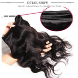 Parksonhair Body Wave Human Hair 4 Bundles With 4*4 Lace Closure