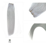 Parksonhair Grey Straight Human Virgin Hair Weave 3 Bundles/Pack