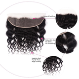 Parksonhair Natural Wave Human Hair 13x4 Lace Frontal