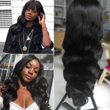 Parksonhair Full Lace Human Hair Wig Body Wave Natural Color