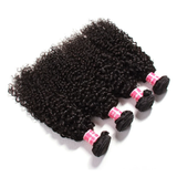 Parksonhair Jerry Curly Human Hair 4 Bundles With 4*4 Lace Closure