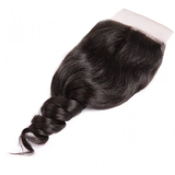 Parksonhair Loose Wave Human Hair 4x4 Lace Closure