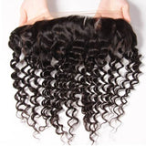 Parksonhair Deep Wave Human Hair 3 Bundles With 13*4 Lace Frontal