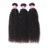 Parksonhair Kinky Curly Human Hair 3 Bundles With 13*4 Lace Frontal