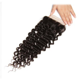 Parksonhair Deep Wave Human Hair 4 Bundles With 4*4 Lace Closure