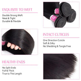 Parksonhair Straight Human Virgin Hair Weave 4 Bundles/Pack