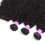 Parksonhair Kinky Curly Human Hair 3 Bundles With 4*4 Lace Closure