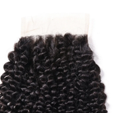 Parksonhair Kinky Curly Human Hair 4x4 Lace Closure