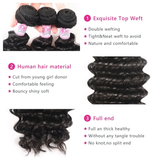 Parksonhair Deep Wave Human Hair 4 Bundles With 13*4 Lace Frontal