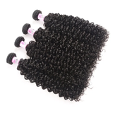 Parksonhair Jerry Curly Human Virgin Hair Weave 4 Bundles/Pack