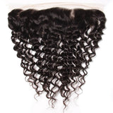 Parksonhair Deep Wave Human Hair 3 Bundles With 13*4 Lace Frontal